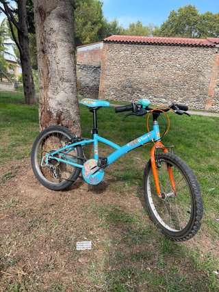 Bicicleta Infantil Btwin Azul y Naranja
