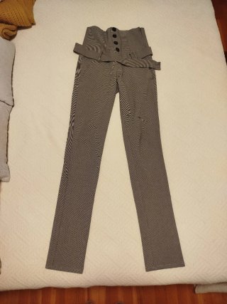 Pantalón Bershka Gris Talla 36 - Tiro alto