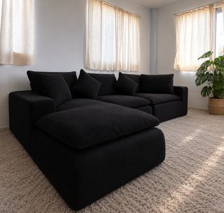 CHOLLAZO!! Nuevo sofa negro con chaislongue!!