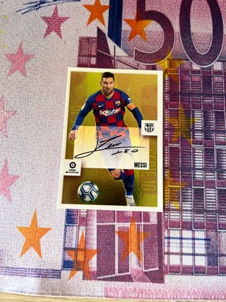 Cromo Messi 2020-21 Firmado