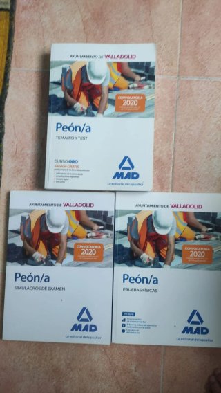 Lote 3 libros oposición Peón Ayuntamiento Vallado