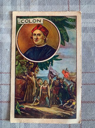 Carta coleccionable de Cristóbal Colón