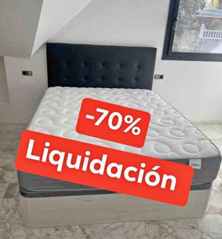Cama en oferta con canapé y colchón