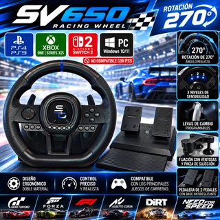 Volante SV650 Racing Wheel PS4/Xbox/Switch/PC