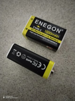 2 Batterie Enegon 9V 1000mAh Ricaricabili