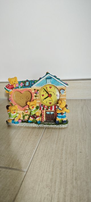 Orologio e portafoto con Teddy Bear