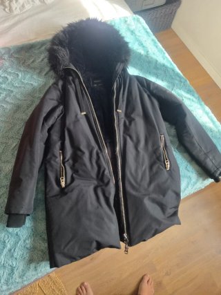 Abrigo Negro Zara Talla M