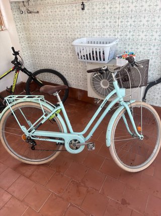 Bicicleta Urbana B'Twin Azul Claro