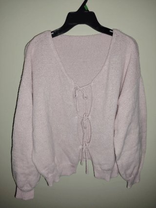 Chaqueta de punto rosa