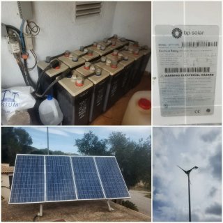 Instalación solar aislada completa + aerogenerador