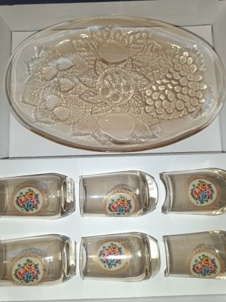 Set da liquore vintage Cristal3A made in Italy