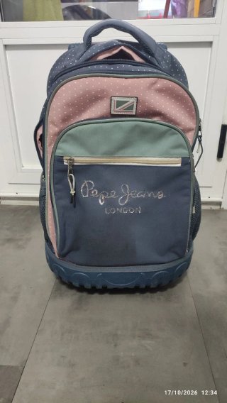 Mochila Escolar con Ruedas Pepe Jeans