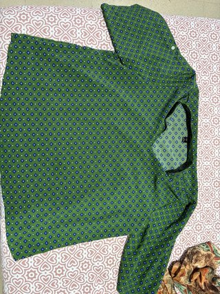 Blusa Estampada Verde y Azul