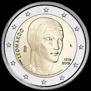 MONEDA CONMEMORATIVA 2€ ITALIA 2019. DA VINCI