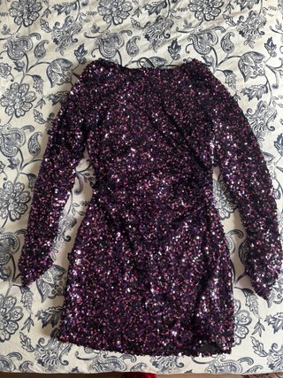 Vestido de fiesta con lentejuelas Zara
