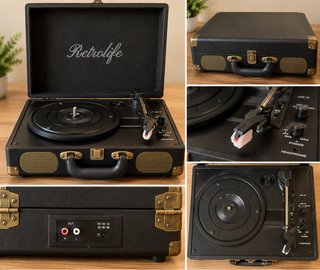 Tocadiscos Retrolife Vintage Bluetooth