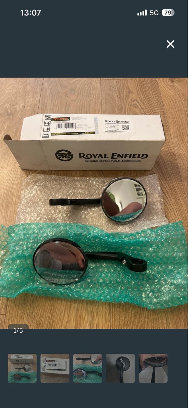 Retrovisores Royal Enfield para dobermann
