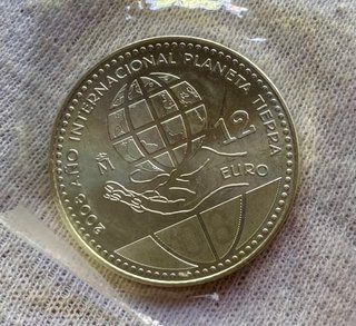 Moneda PLATA 12 Euro 2008 Blister. Planeta Tierra