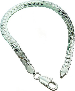 Pulsera vintage 925 plata vintage estilo cadena