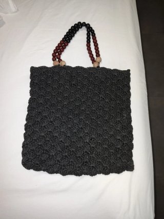 Bolso Zara Negro de Crochet
