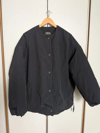 Chaqueta amplia azul marino Zara Talla L