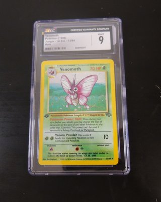 Carta Pokémon Venomoth Holo Jungla 1ª Ed. CGC 9