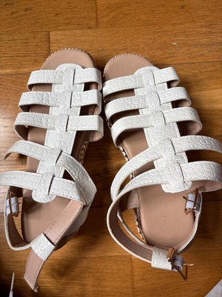 Sandalias Blancas Estilo Romano