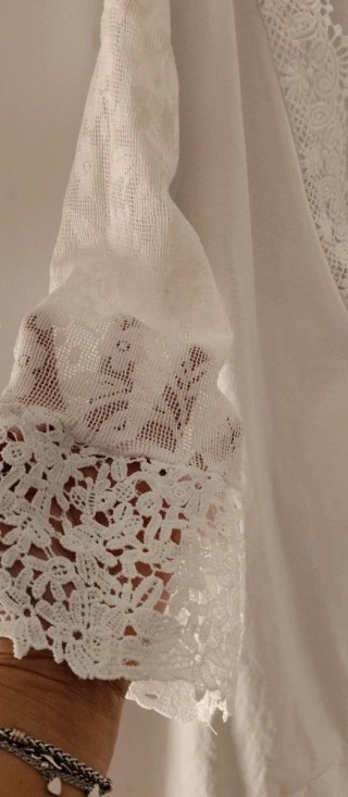 Vestido Túnica Blanco con Encaje