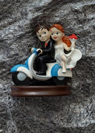 Figura para Tarta Nupcial en Moto
