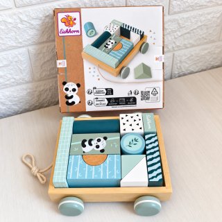 Coche de Madera con Bloques Carrito