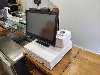 Toshiba TCxWave 6140-100, cajon y impresora.