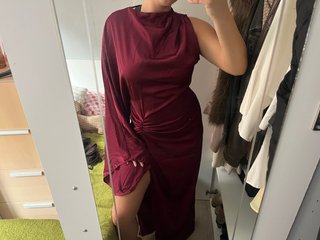 Vestido largo granate para evento