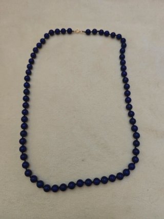Collana di lapislazzuli con gancio in oro 18kt