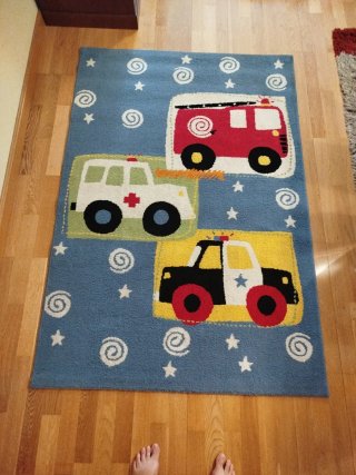 Alfombra Infantil Vehículos 1,70 x 1,15m