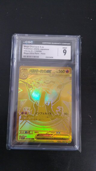 Carta Pokémon Mega Charizard ex X Japonesa CGC 9