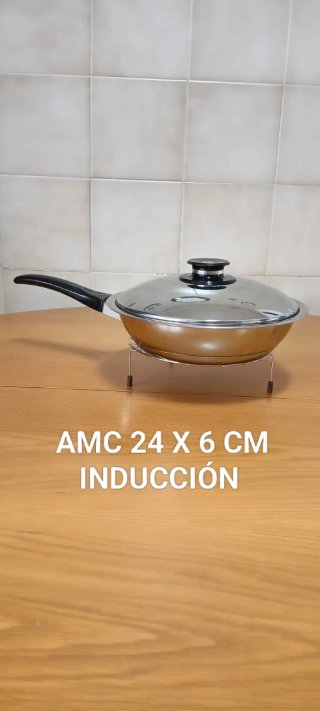 Sartén AMC 24x6 cm. Apta para Inducción