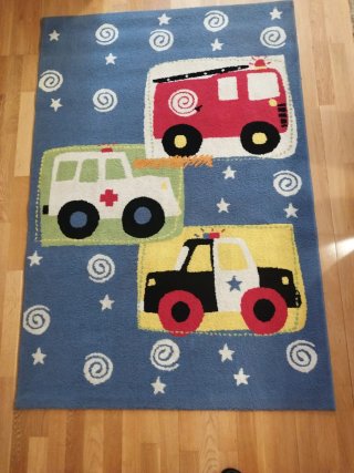 Alfombra Infantil con Dibujos de Vehículos