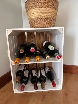 Botellero de Madera Blanco
