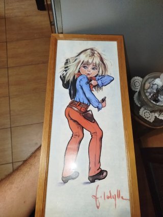 Quadro vintage con illustrazione