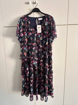 Vestido de Gasa Estampado Talla XL