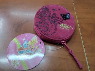 Portamonete rotondo Winx Club fucsia