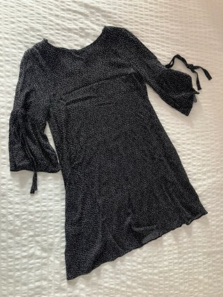 Vestido mini Zara negro con lunares
