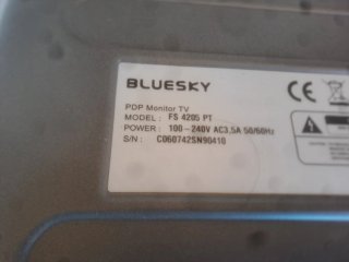Televisión Plasma Bluesky FS 4205 PT