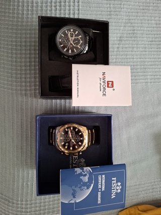 2 Relojes de Hombre: NAVIFORCE y FESTINA