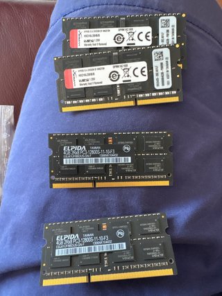 Lote 4 Módulos Memoria RAM DDR3 (2x8GB + 2x4GB)