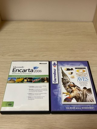2 DVDs: Encarta 2006 y Realidad Virtual Aves
