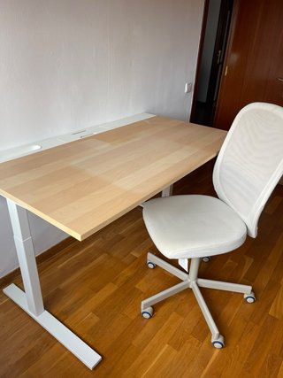Escritorio IKEA MITTZON y silla FLINTAN