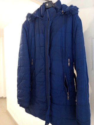 Parka Azul de Mujer Talla pequeña