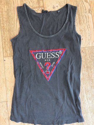 Camiseta de tirantes Guess negra talla S