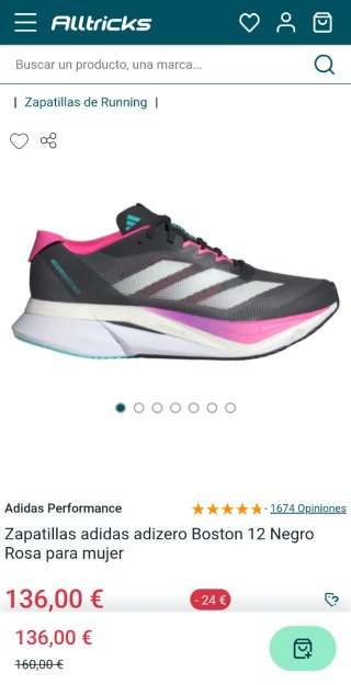 Zapatillas Adidas Adizero Boston 12 Talla 38